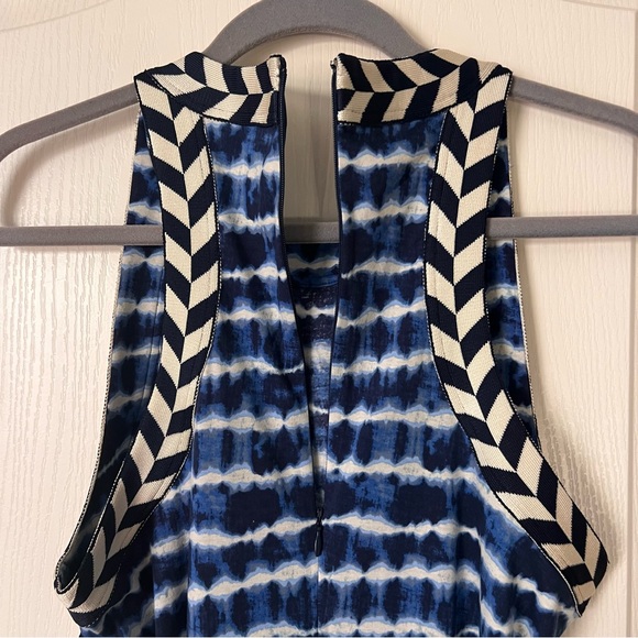 Tory Burch Pelton Blue Tie-Dye Maxi Dress, Large - Picture 6 of 14